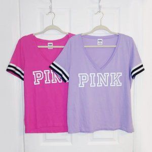 PINK Victoria's Secret V-Neck T-Shirts ✨Set of Two